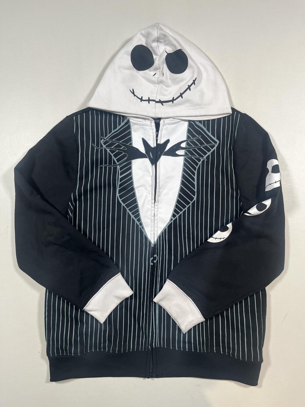 Disney Hoodie Youth XXL 18 Black Full Zip Jack Skellington Nightmare Christmas